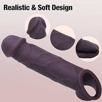Brown vibrating realistic penis sleeves - Image 3